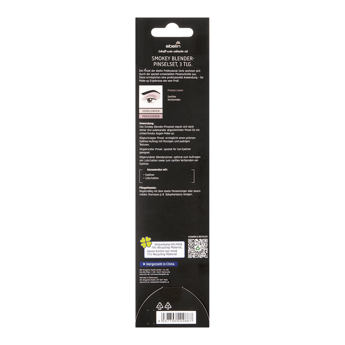 ebelin PROFESSIONAL Pensule machiaj ochi Smokey, 3 buc WALTI