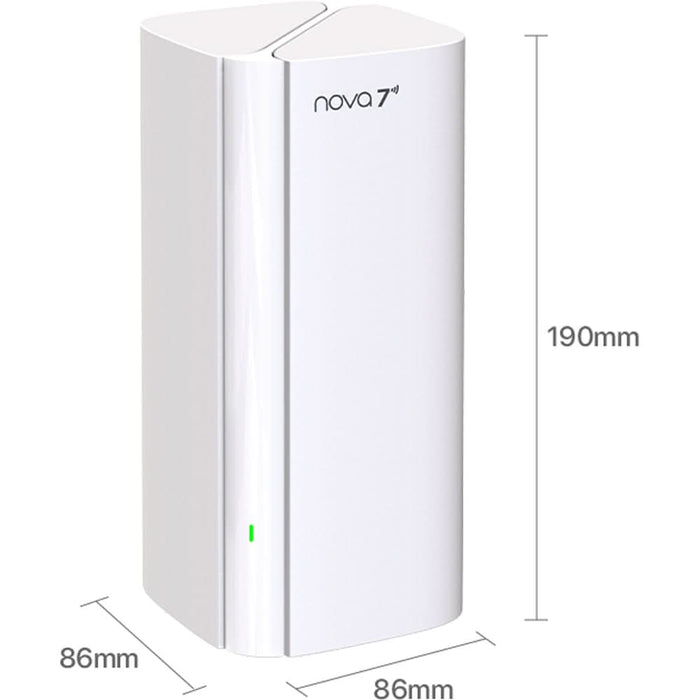 Sistem Mesh Wireless TENDA Nova EE3 Pro BE3600, Wi-Fi 7, Dual Band 688 + 2882 Mbps, 3 buc, alb WALTI