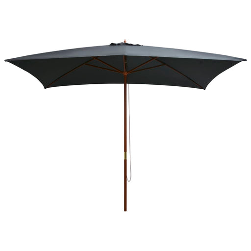 Umbrelă de Soare de Exterior cu Stâlp de Lemn 200x300 cm Antracit - WALTI WALTI