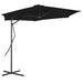 Umbrelă de soare pentru exterior cu stâlp de oțel negru 300x230 cm - WALTI WALTI