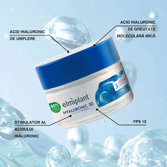 Elmiplant Hyaluronic 3d cremă antirid de zi FPS15, 50 ml WALTI