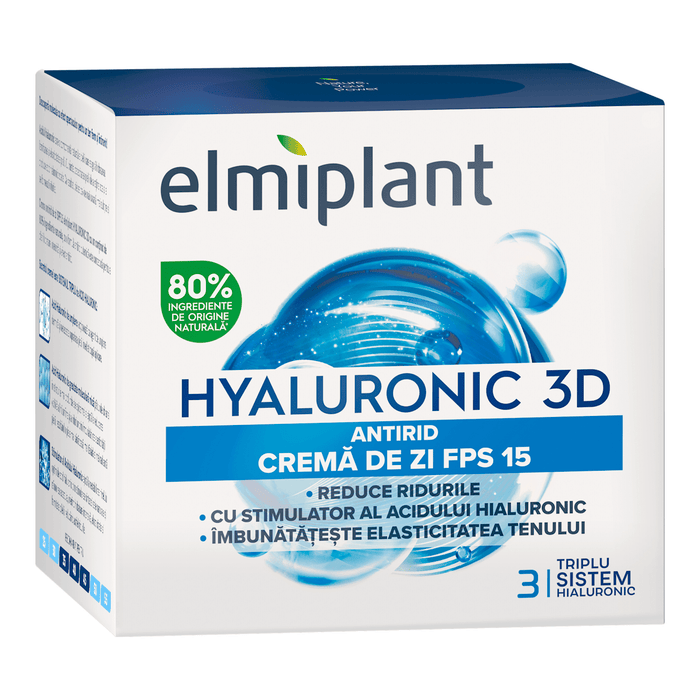 Elmiplant Hyaluronic 3d cremă antirid de zi FPS15, 50 ml WALTI