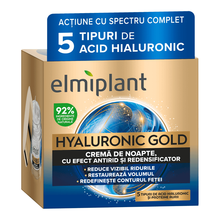 Elmiplant Hyaluronic Gold cremă antirid de noapte, 50 ml WALTI