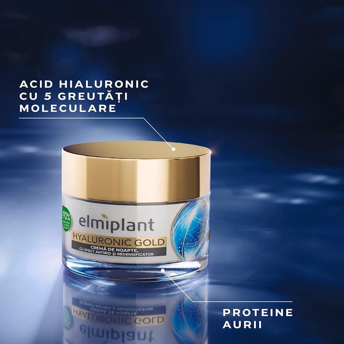 Elmiplant Hyaluronic Gold cremă antirid de noapte, 50 ml WALTI