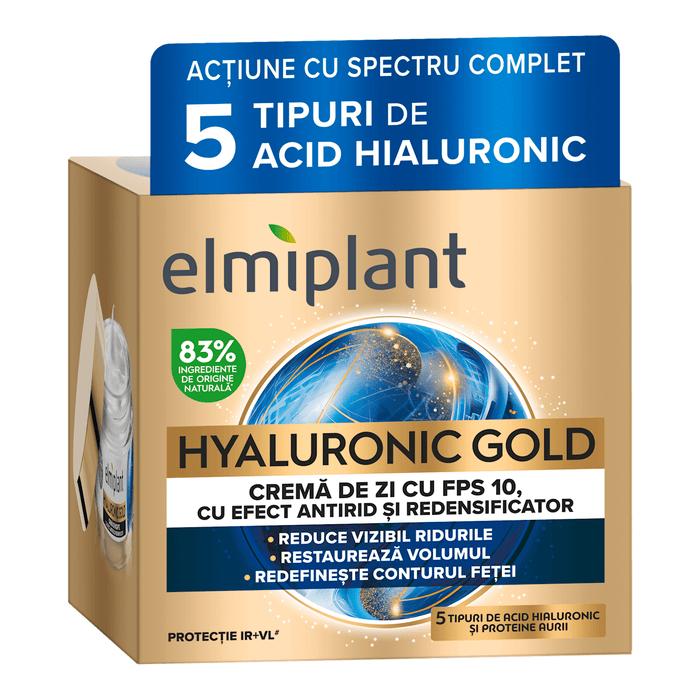 Elmiplant Hyaluronic gold cremă de zi antirid cu efect de umplere, 50 ml WALTI