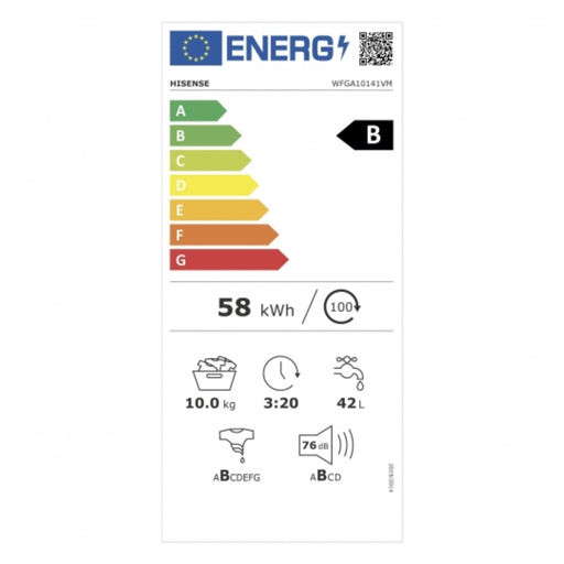 Mașină de spălat Hisense WFGA10141VM 1400 rpm Alb 10 kg - WALTI