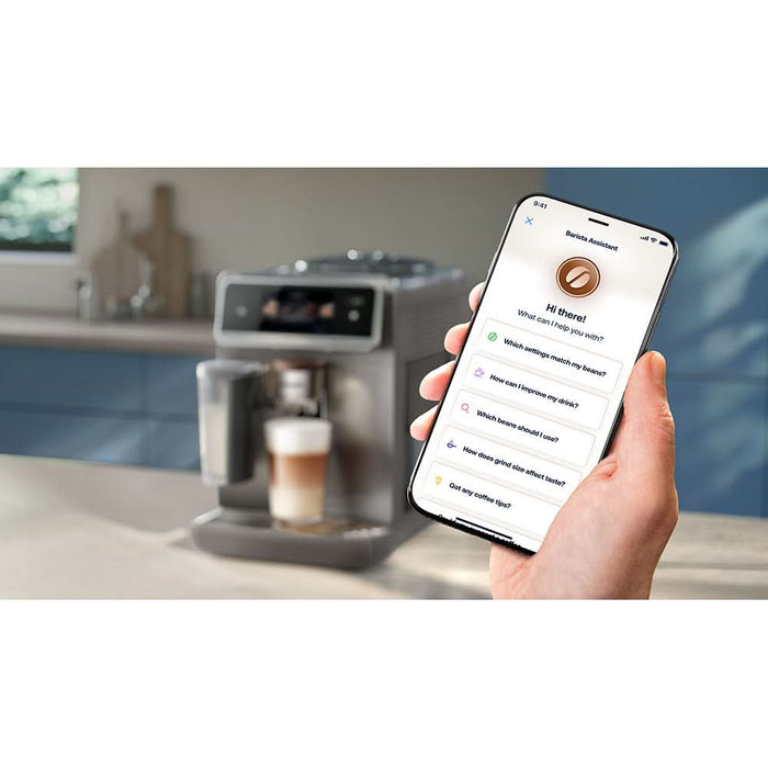 Espressor automat PHILIPS Cafe Aromis Seria 8000 EP8757/92, 1.9l, 1500W, 15 bar, argintiu inchis WALTI