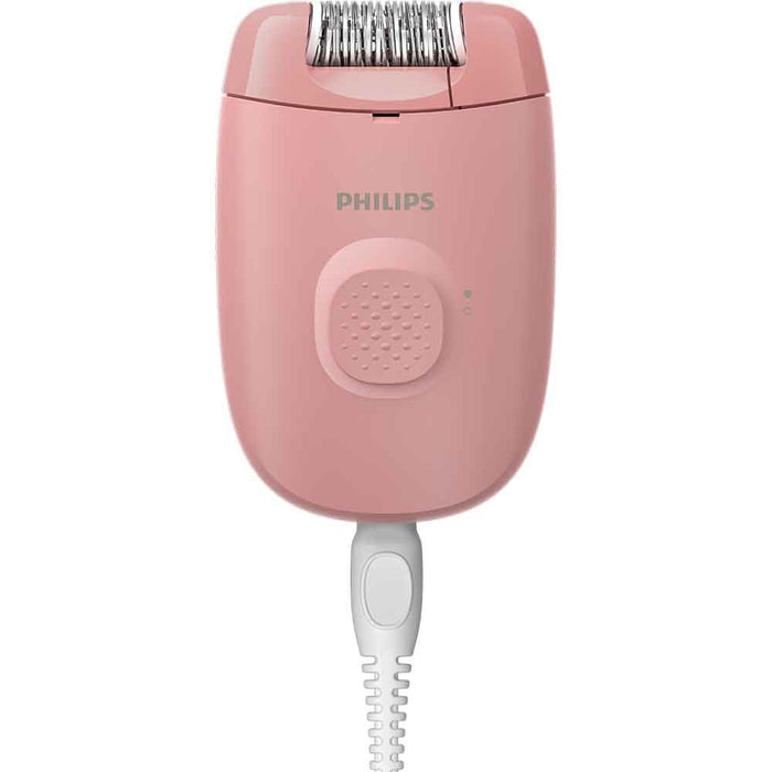 Epilator PHILIPS Seria 2000 BRE227/00, 1 viteza, 2 accesorii, retea, corai WALTI