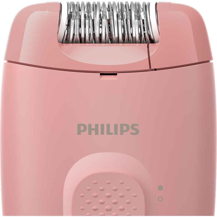 Epilator PHILIPS Seria 2000 BRE227/00, 1 viteza, 2 accesorii, retea, corai WALTI