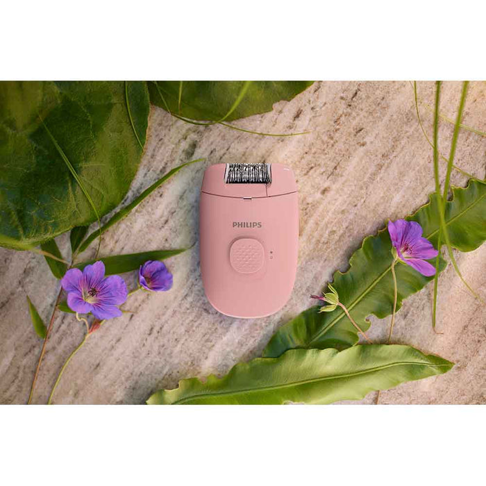 Epilator PHILIPS Seria 2000 BRE227/00, 1 viteza, 2 accesorii, retea, corai WALTI