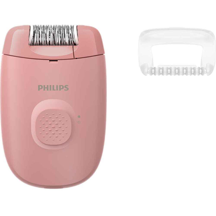 Epilator PHILIPS Seria 2000 BRE227/00, 1 viteza, 2 accesorii, retea, corai WALTI