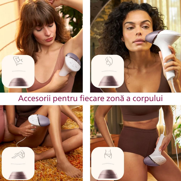 Epilator IPL PHILIPS Lumea Prestige Seria 8000 BRI947/00, 450.000 de impulsuri, 4 accesorii, senzor SmartSkin, retea, argintiu WALTI
