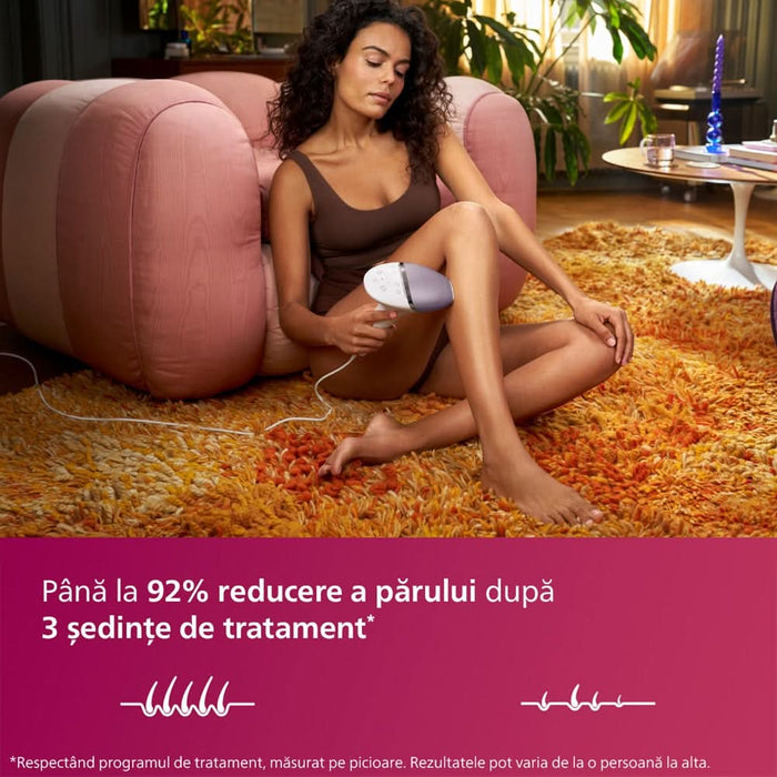 Epilator IPL PHILIPS Lumea Prestige Seria 8000 BRI947/00, 450.000 de impulsuri, 4 accesorii, senzor SmartSkin, retea, argintiu WALTI