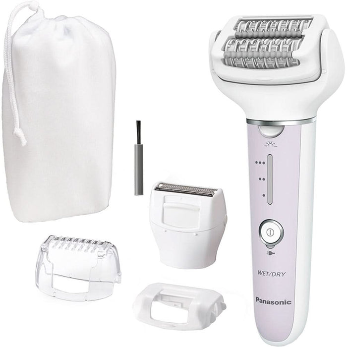 Epilator PANASONIC ES-EY30A-V503, 60 pensete, 3 viteze, 3 accesorii, Wet&Dry, acumulator, mov WALTI