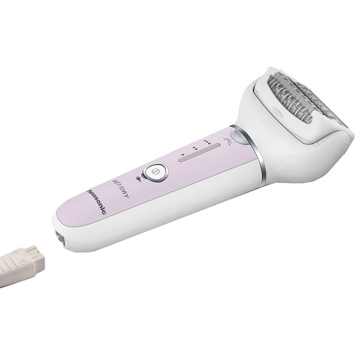 Epilator PANASONIC ES-EY30A-V503, 60 pensete, 3 viteze, 3 accesorii, Wet&Dry, acumulator, mov WALTI