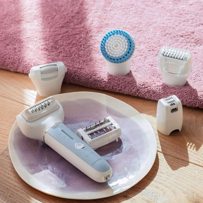 Epilator PANASONIC ES-EY90-A503, 60 pensete, 3 viteze, 8 accesorii, Wet&Dry, acumulator, gri WALTI