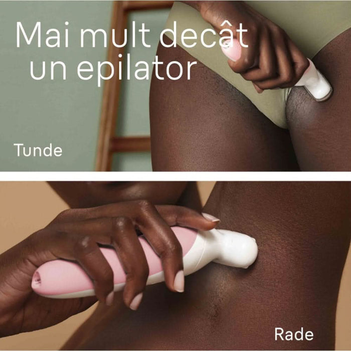 Epilator BRAUN Silk-epil 9 SES9-030, 40 pensete, 2 viteze, 3 accesorii, SmartLight, Smart Touch, MicroGrip, Wet&Dry, acumulator, alb-rose gold WALTI