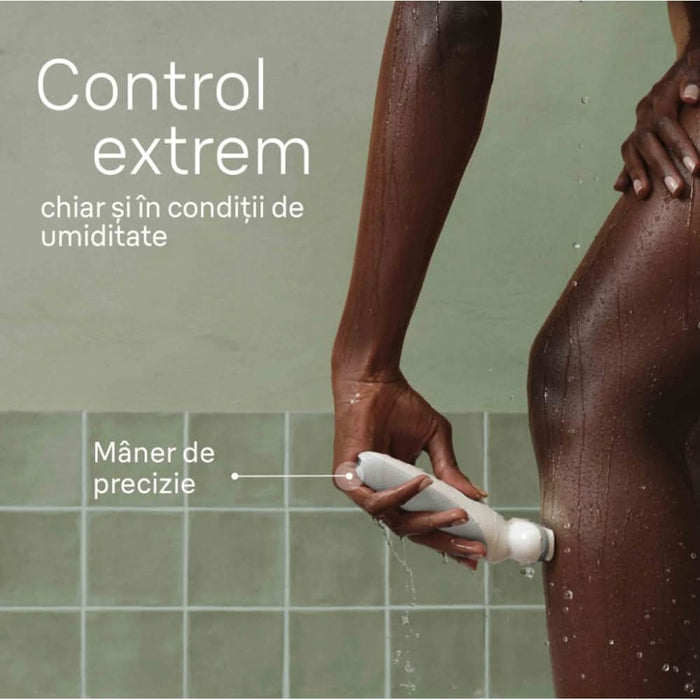 Epilator BRAUN Silk-epil 9 SES9-341, 40 pensete, 2 viteze, 5 accesorii, SmartLight, MicroGrip, Wet&Dry, acumulator, alb-argintiu WALTI
