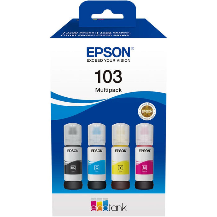 Cerneala originala EPSON 103 EcoTank Multipack C13T00S64A, negru, cyan, galben, magenta WALTI