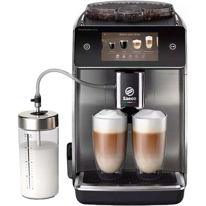 Espressor automat SAECO GranAroma Deluxe SM6685/00, 1.8l, 15 bar, 1500W, argintiu-negru - WALTI WALTI