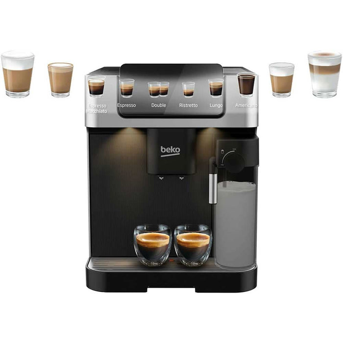 Espressor automat BEKO CaffeExperto CEG7304X, 2l, 1350W, 19 bar, negru-argintiu WALTI
