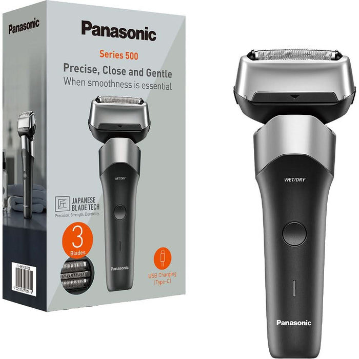 Aparat de ras PANASONIC ES-RM3FXK503, Wet&Dry, autonomie 45min, 3 elemente de taiere, argintiu WALTI