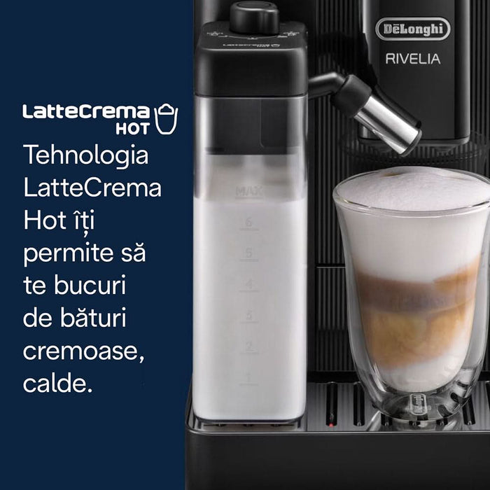 Espressor automat DELONGHI Rivelia Start EXAM420.55.BXL, 1.4l, 1450W, 15 bar, negru - WALTI WALTI
