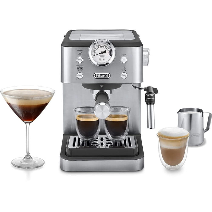 Espressor manual DELONGHI Classic EM450.M, 1.7l 1300W, 15 bar, sistem manual de spumare, argintiu WALTI