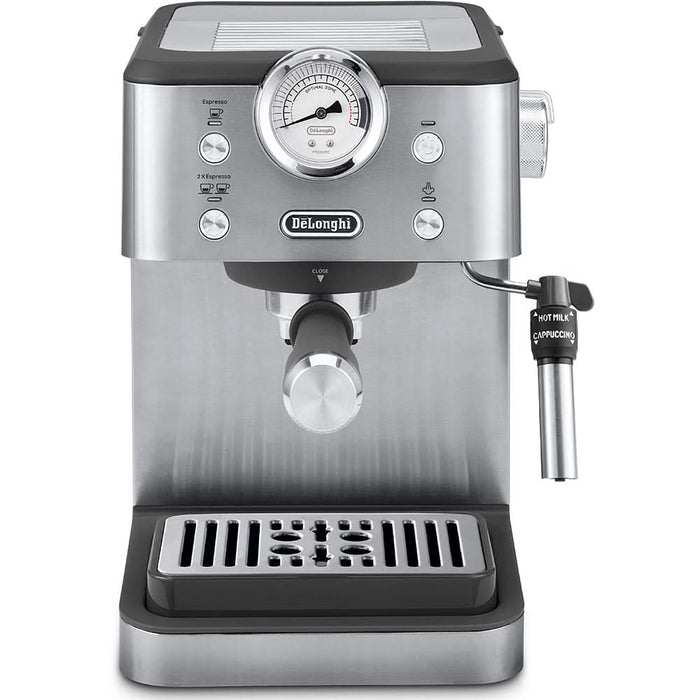 Espressor manual DELONGHI Classic EM450.M, 1.7l 1300W, 15 bar, sistem manual de spumare, argintiu WALTI