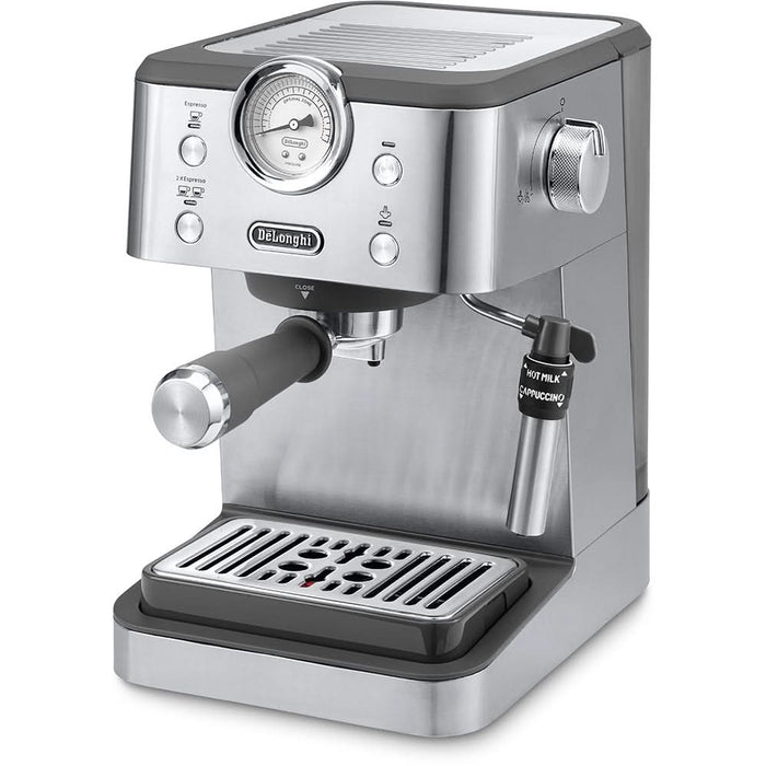 Espressor manual DELONGHI Classic EM450.M, 1.7l 1300W, 15 bar, sistem manual de spumare, argintiu WALTI