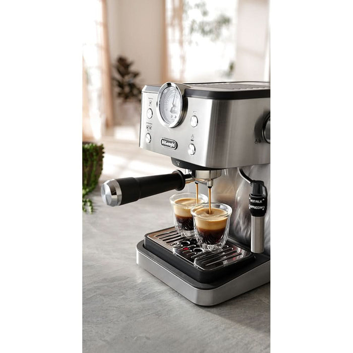 Espressor manual DELONGHI Classic EM450.M, 1.7l 1300W, 15 bar, sistem manual de spumare, argintiu WALTI