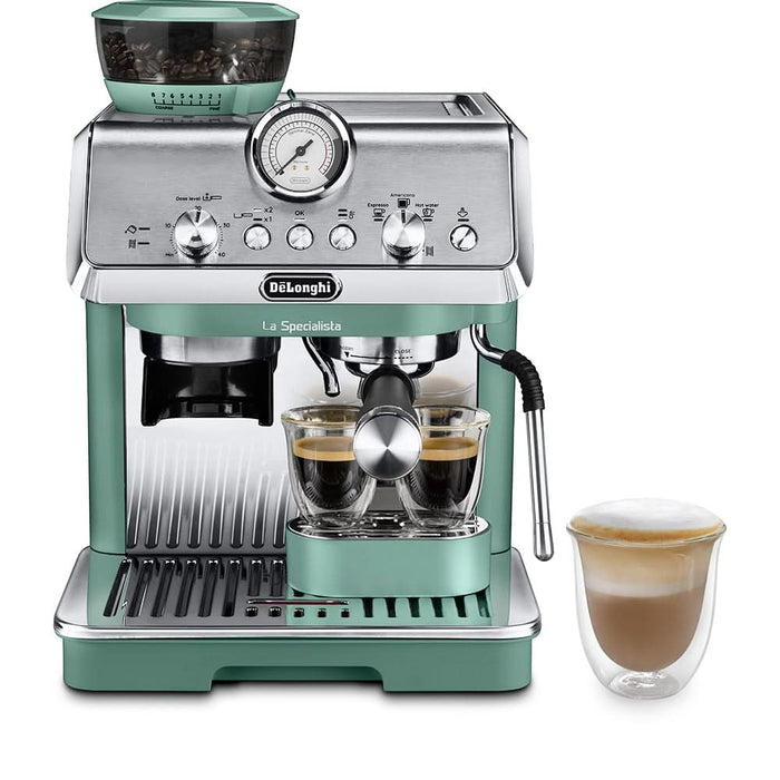 Espressor manual DELONGHI La Specialista Arte EC9155.GR, 1.5l, 1300W, 15 bar, functia Active Temperature Control, verde-argintiu WALTI