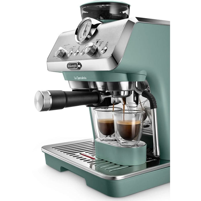 Espressor manual DELONGHI La Specialista Arte EC9155.GR, 1.5l, 1300W, 15 bar, functia Active Temperature Control, verde-argintiu WALTI
