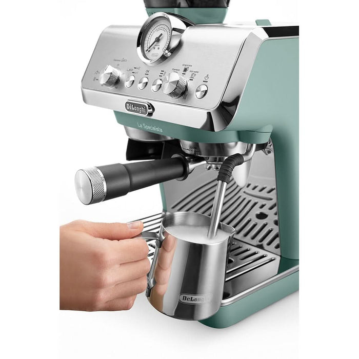 Espressor manual DELONGHI La Specialista Arte EC9155.GR, 1.5l, 1300W, 15 bar, functia Active Temperature Control, verde-argintiu WALTI