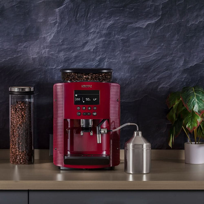 Espressor automat KRUPS Essential EA816570, 1.7l, 1450W, 15 bar, rosu-negru WALTI