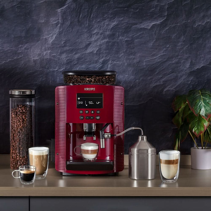 Espressor automat KRUPS Essential EA816570, 1.7l, 1450W, 15 bar, rosu-negru WALTI