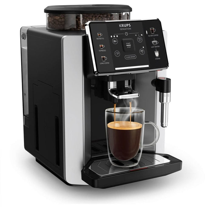 Espressor automat KRUPS Sensation EA910E10, 1.7l, 1450W, 15 bar, argintiu-negru WALTI