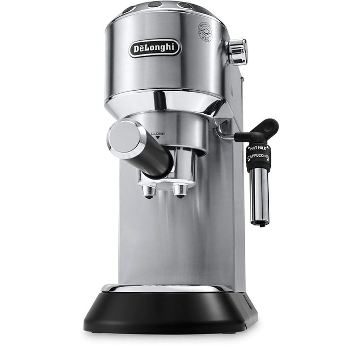 Espressor manual DELONGHI Dedica Style EC685.M, 1.1l, 1300W, 15 bar, sistem Cappuccino, argintiu-negru WALTI