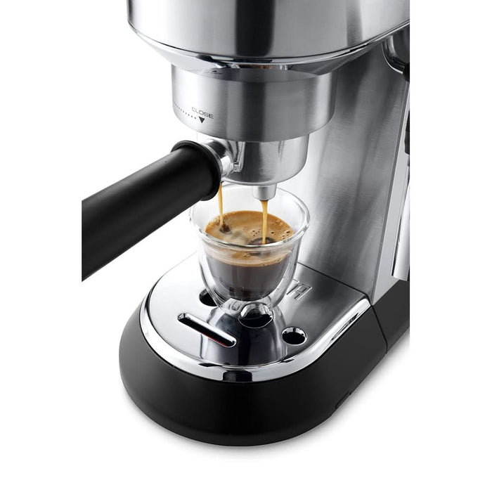 Espressor manual DELONGHI Dedica Style EC685.M, 1.1l, 1300W, 15 bar, sistem Cappuccino, argintiu-negru WALTI