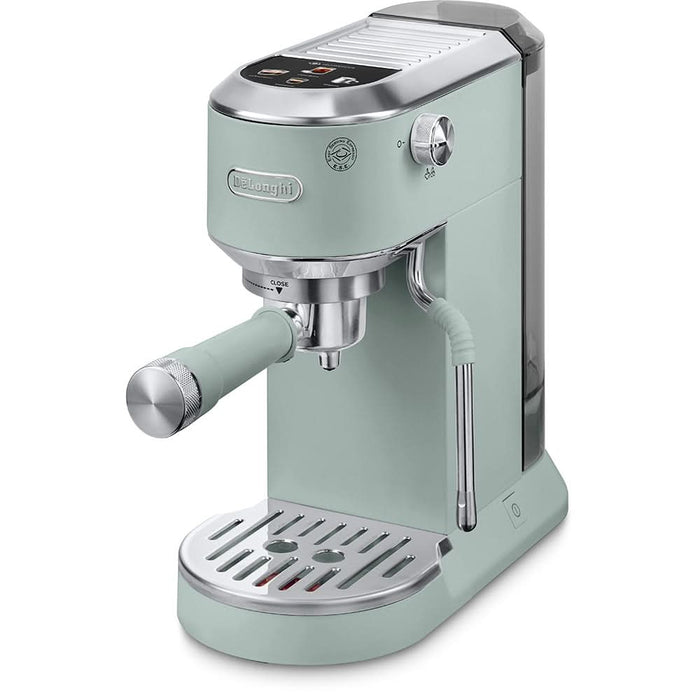 Espressor manual DELONGHI Dedica Duo EC890.GR, 1.1l, 1450W, 15 bar, sistem Cappuccino, verde-argintiu WALTI