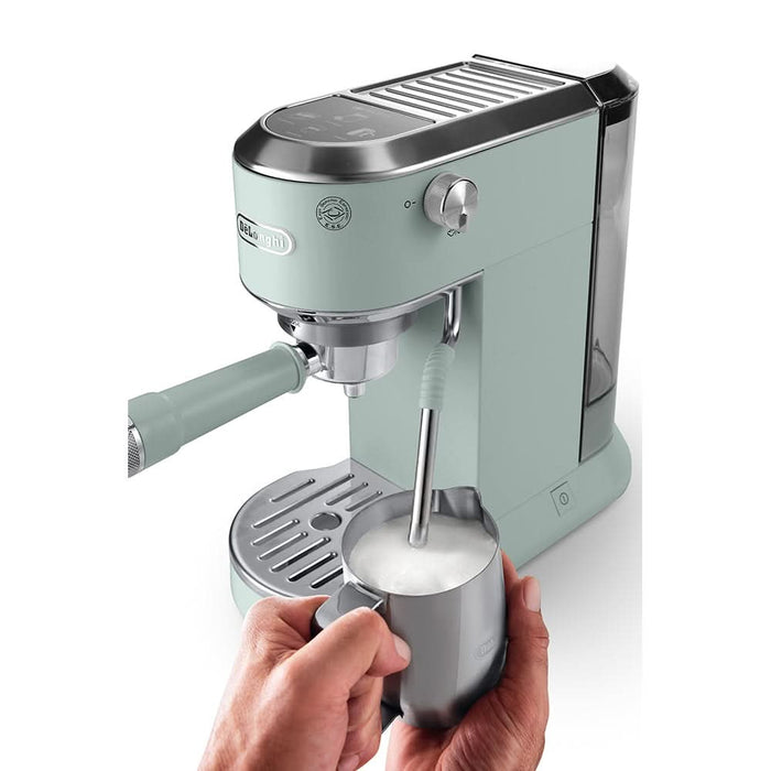 Espressor manual DELONGHI Dedica Duo EC890.GR, 1.1l, 1450W, 15 bar, sistem Cappuccino, verde-argintiu WALTI