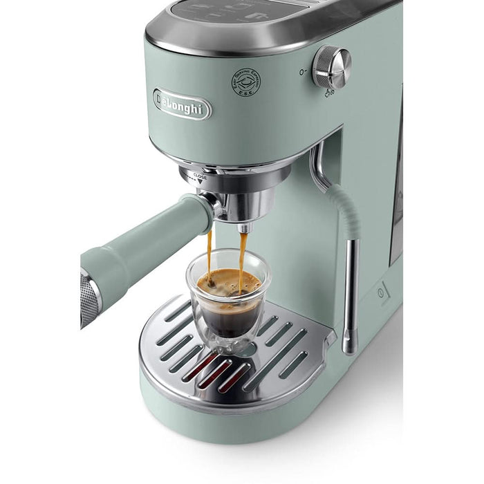 Espressor manual DELONGHI Dedica Duo EC890.GR, 1.1l, 1450W, 15 bar, sistem Cappuccino, verde-argintiu WALTI