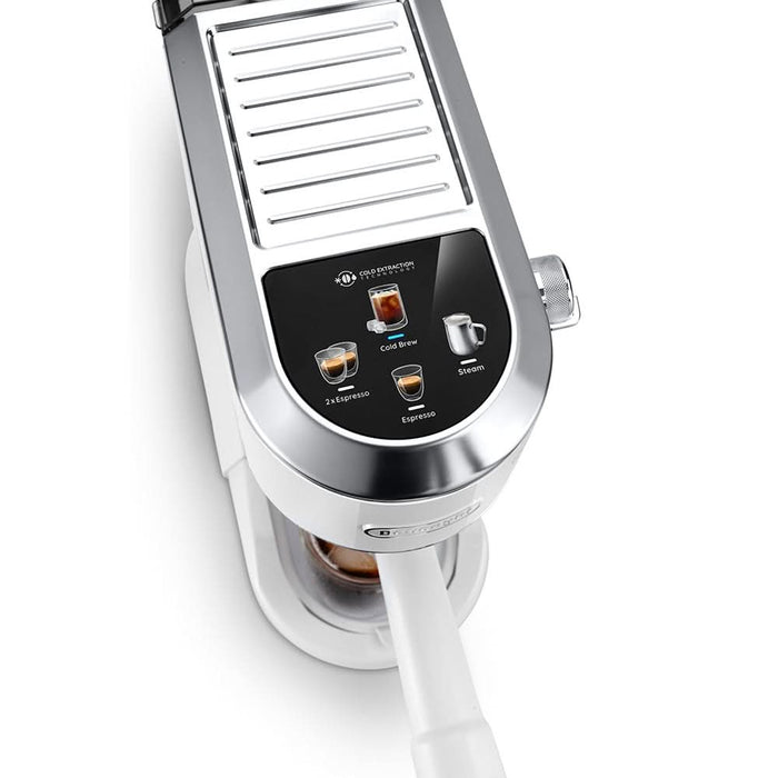 Espressor manual DELONGHI Dedica Duo EC890.WI, 1.1l, 1450W, 15 bar, sistem Cappuccino, alb-argintiu WALTI