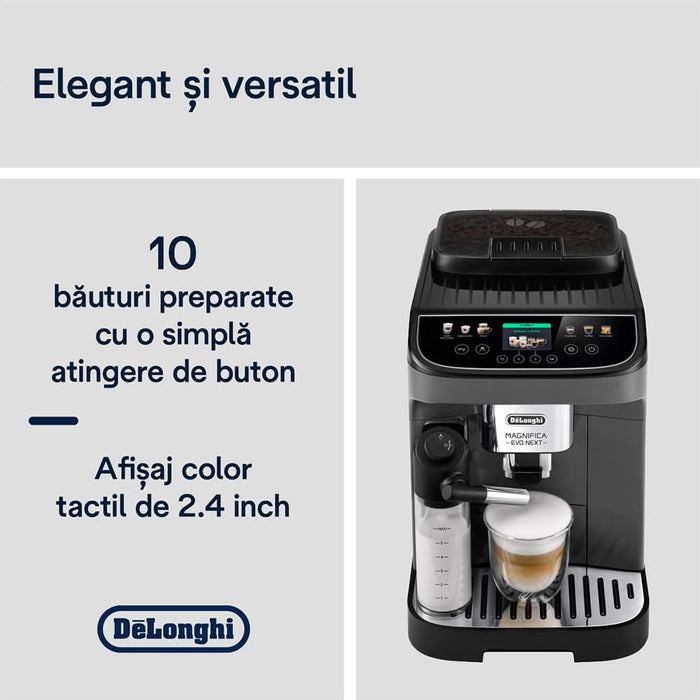 Espressor automat DELONGHI Magnifica Evo Next ECAM310.60.GB, 1.9l, 1450W, 15 bar, gri-negru WALTI