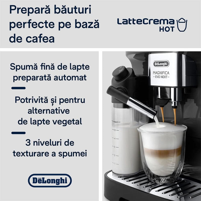 Espressor automat DELONGHI Magnifica Evo Next ECAM310.60.GB, 1.9l, 1450W, 15 bar, gri-negru WALTI