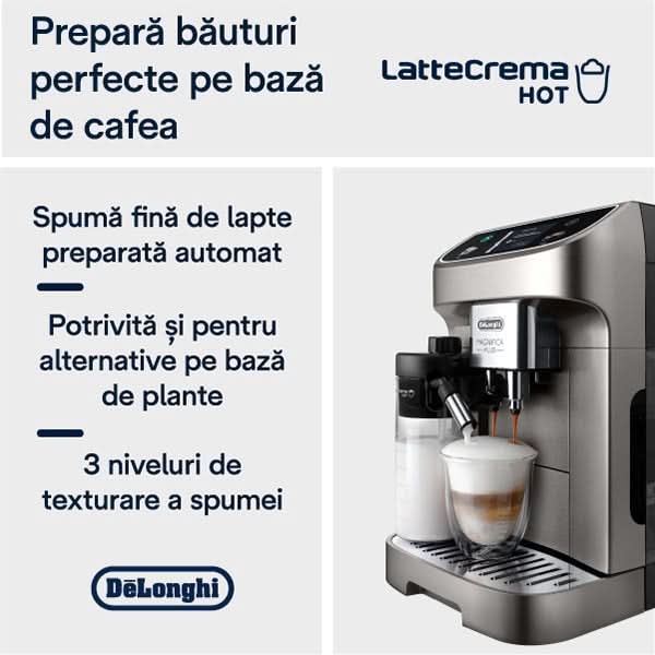 Espressor automat DELONGHI Magnifica Plus ECAM320.70.TB, 1.9l, 1450W, 15 bar, gri inchis-negru WALTI
