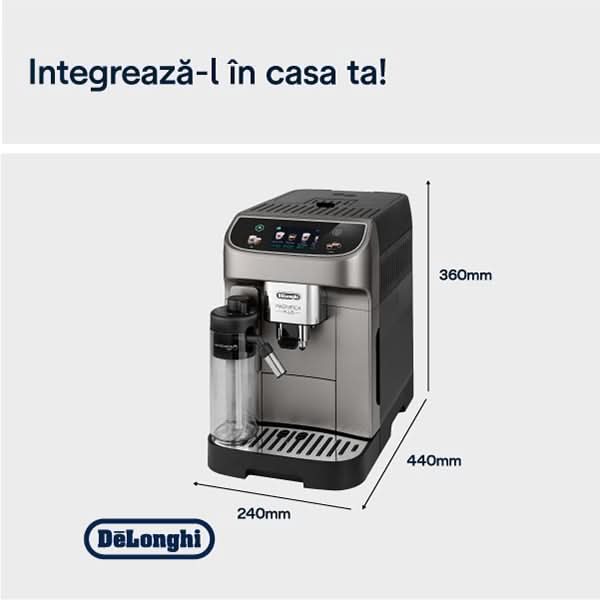 Espressor automat DELONGHI Magnifica Plus ECAM320.70.TB, 1.9l, 1450W, 15 bar, gri inchis-negru WALTI