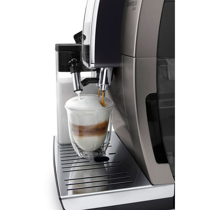 Espressor automat DELONGHI Dinamica Plus ECAM380.95.TB, 1.8l, 1450W, 15 bar, gri inchis-negru WALTI