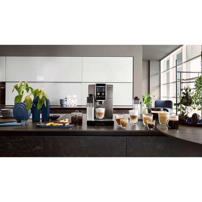 Espressor automat DELONGHI Dinamica Plus ECAM380.95.TB, 1.8l, 1450W, 15 bar, gri inchis-negru WALTI