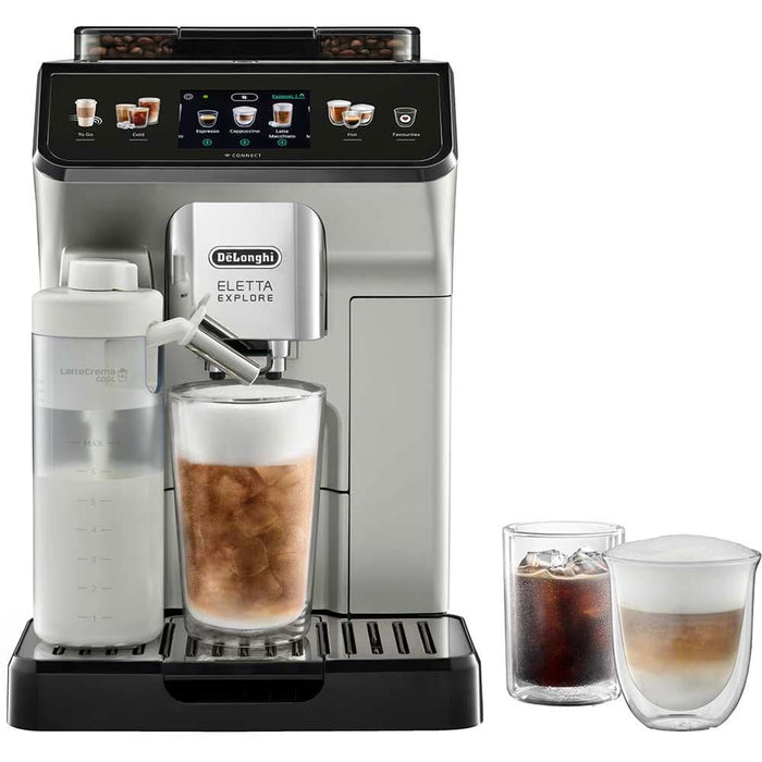 Espressor automat DELONGHI Eletta Explore ECAM 450.65.S, 1.8l, 1450W, 19 bar, argintiu-negru WALTI